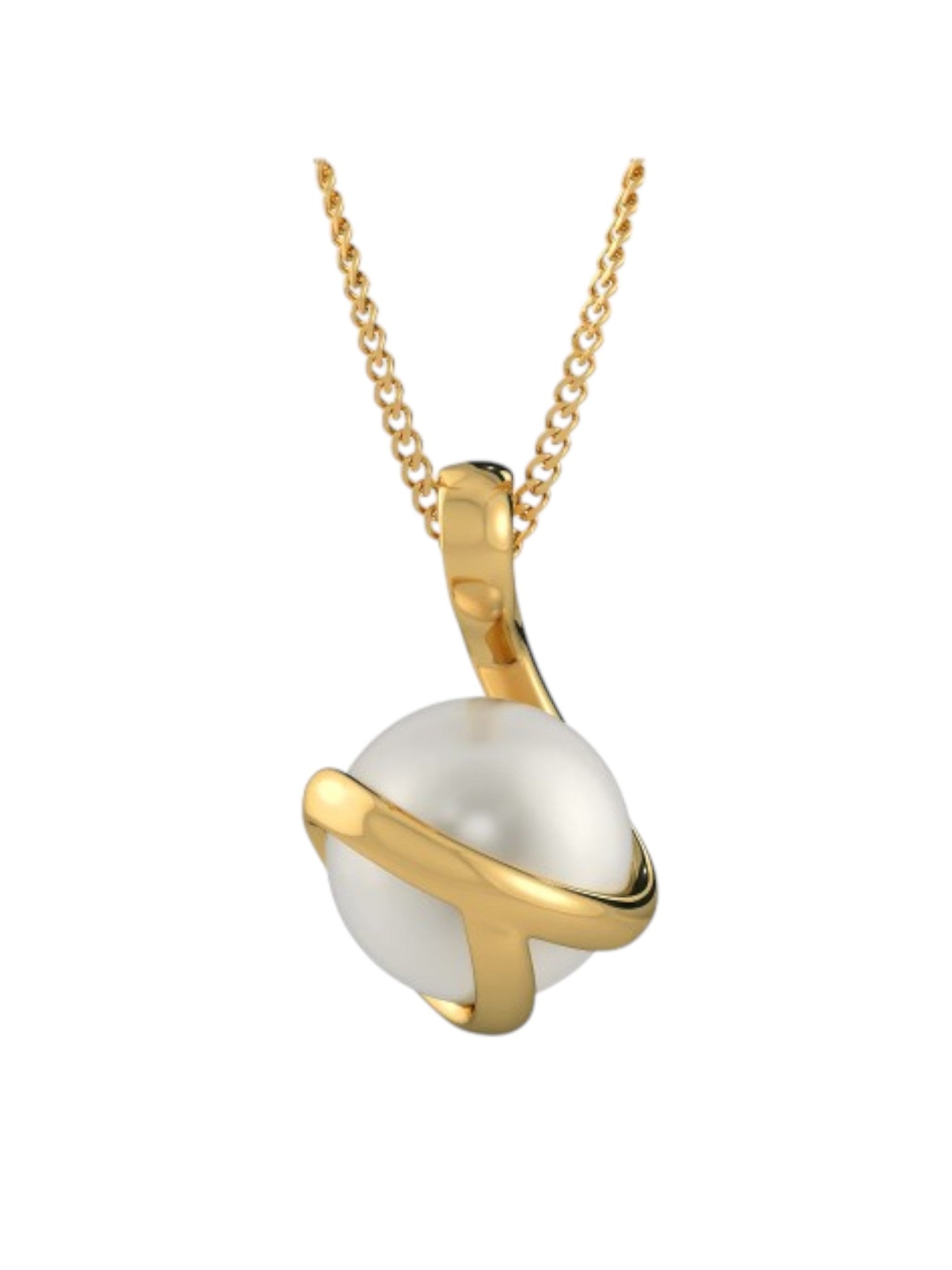 925 Sterling Silver Minimalist Design CZ Stones Gold Plated Pendant With Chain For Women By Kesardeep